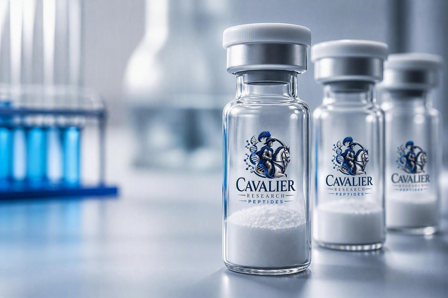 Cavalier Research Peptides laboratory vials